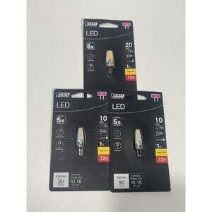 Feit Electric 10W Equiv 3000K T4 G4 Bi-Pin Base 12V Landscape LED Light Bulb 3Pk